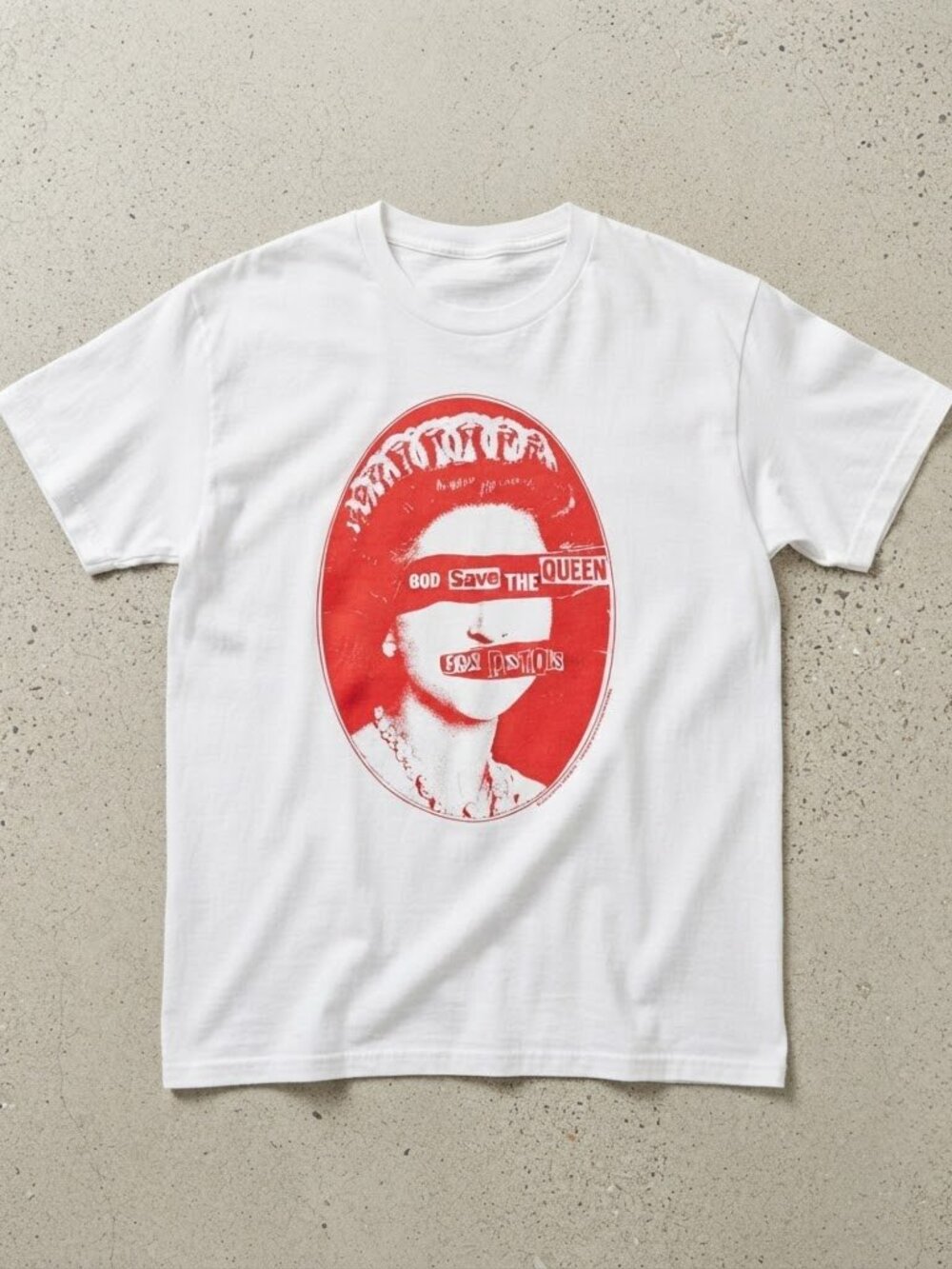 Sex Pistols God Save The Queen Punk Rock White T-Shirt Unisex S-4XL
